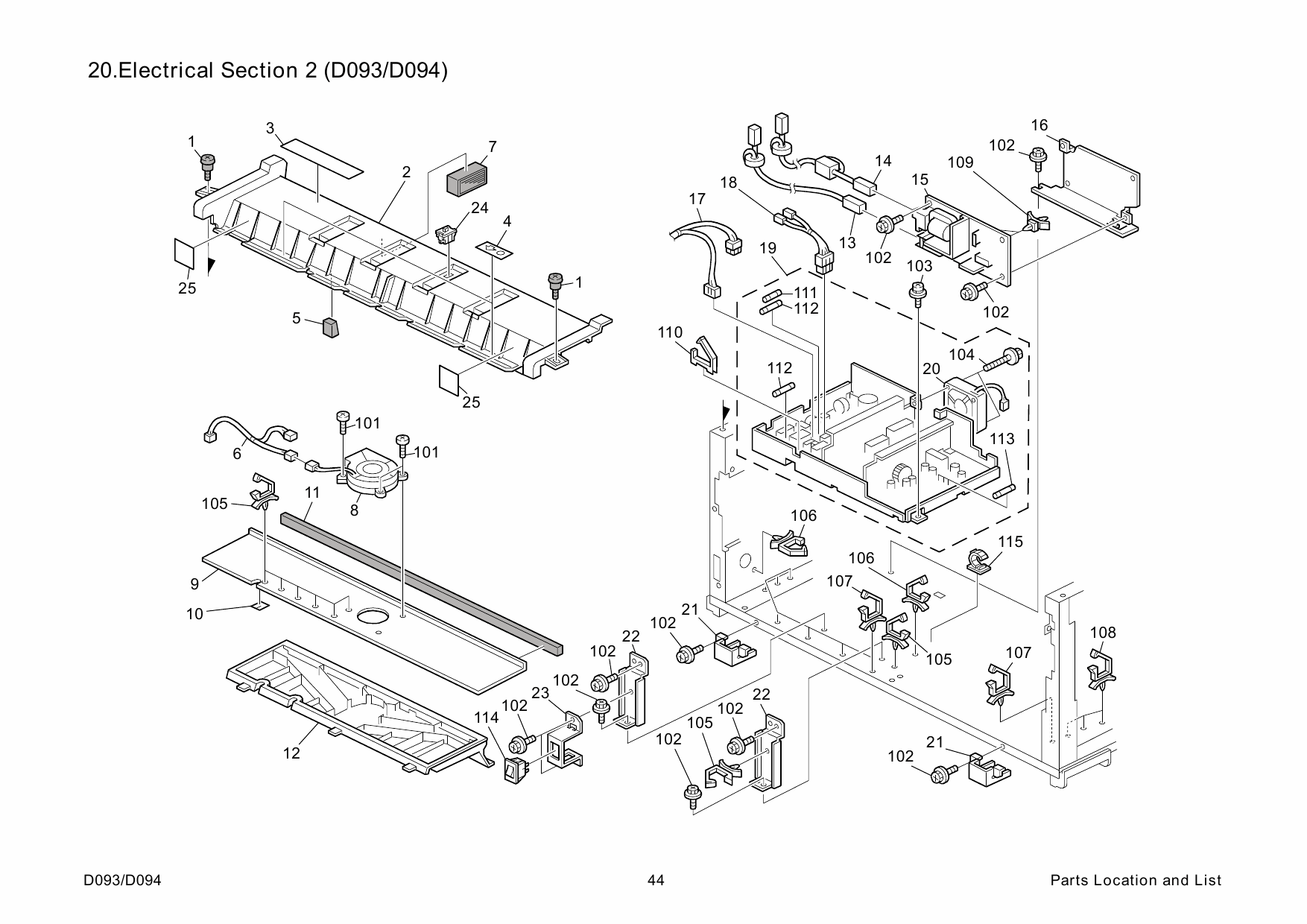 RICOH Aficio MP-W2401 W3601 D093 D094 Parts Catalog-3